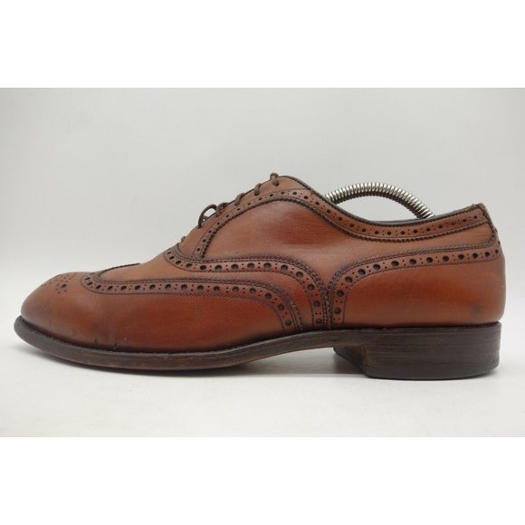 Foot Joy FJ Brown Leather Wingtip Lace Up Oxfords Shoes Men\'s 10 D main image 4